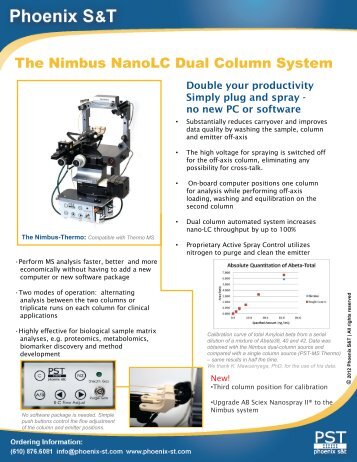 Nimbus NanoLC System - Phoenix S&T, Inc.