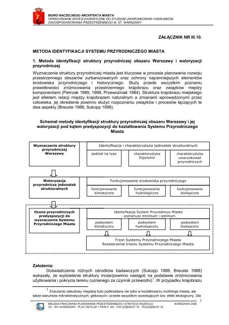 ZAÅÄCZNIK NR III.10. METODA IDENTYFIKACJI SYSTEMU ...