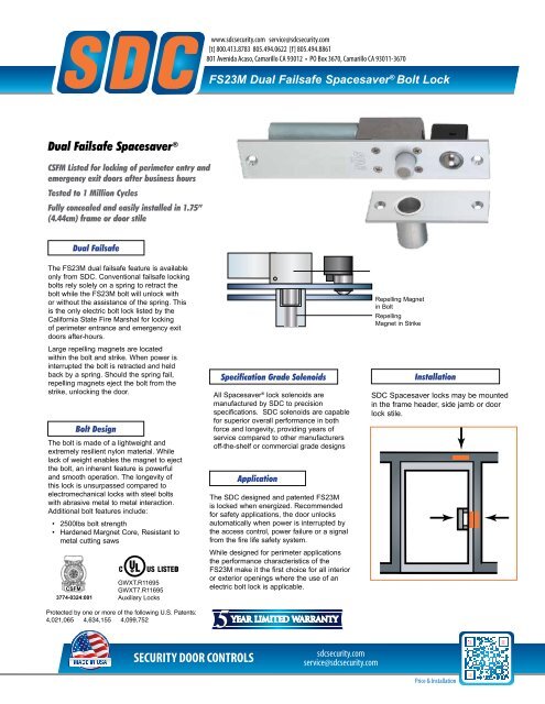 SDC Security Door Controls