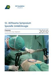 52. Aotrauma Symposium Spezielle Unfallchirurgie