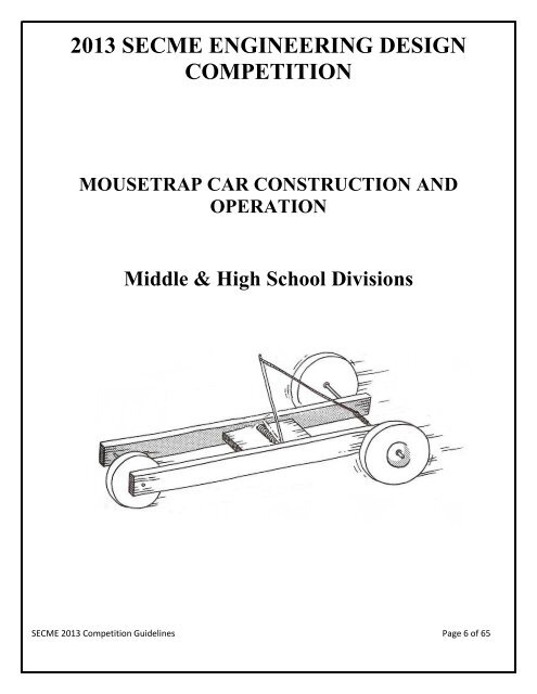 mousetrap car guidelines - UCF CECS Diversity