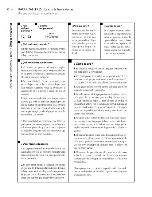 Hacer Talleres - Una guÃ­a prÃ¡ctica para capacitadores