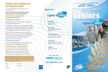 Flyer "sÃ©niors" - Lignes d'azur