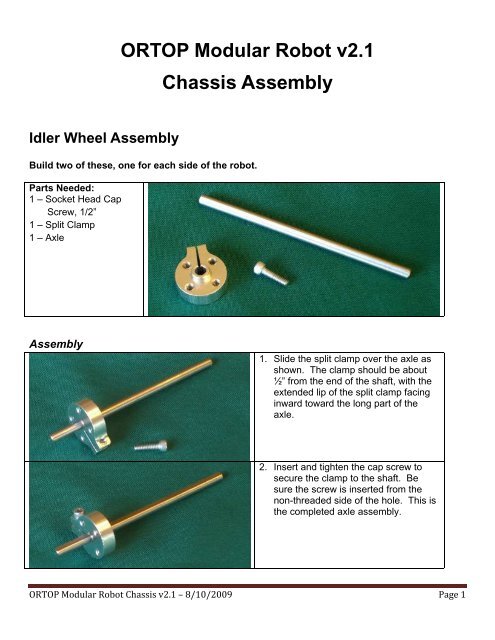 Idler Wheel Assembly