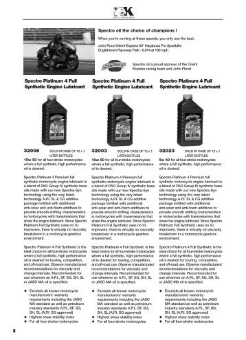 Spectro Oil The Choice Of Champions - Kustomwerks