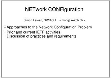 NETwork CONFiguration