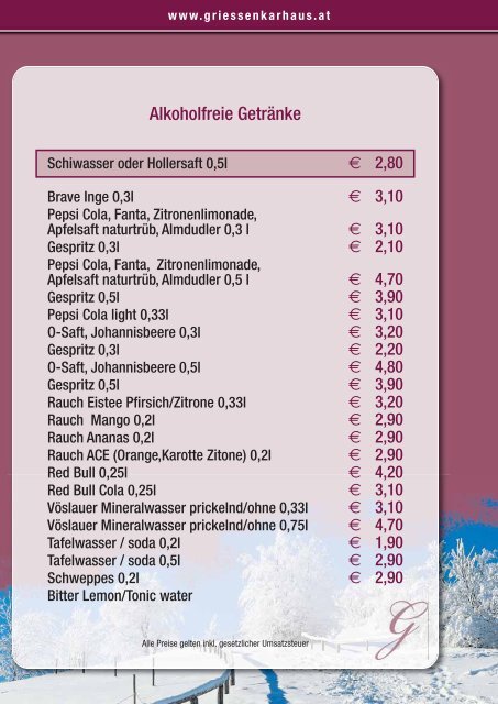 Speisekarte | menu