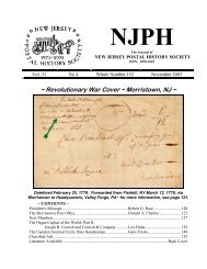 Morristown, NJ - New Jersey Postal History Society