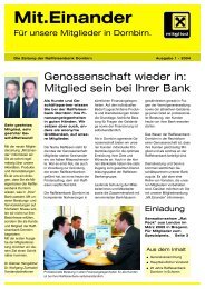 Mitgliederzeitung Herbst 2004 - Raiffeisenbank Im Rheintal