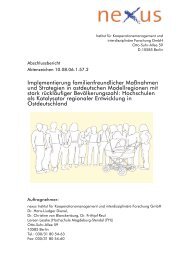 Implementierung familienfreundlicher Maßnahmen und ... - Nexus