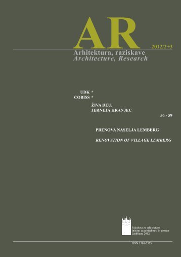 lemberg, 2011 - Fakulteta za arhitekturo