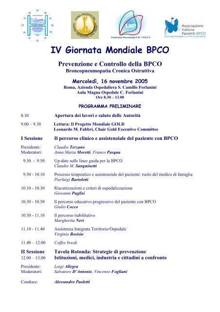 Logo Associazione Italiana Pazienti BPCO - Clinica malattie ...