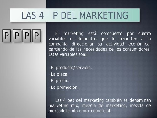 Las 4 Pes del Marketing