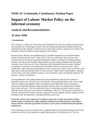 Impact of Labour Market Policy on the informal economy - StreetNet ...