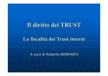 Trust versione 2007_bonfanti - Liguria - Agenzia delle Entrate