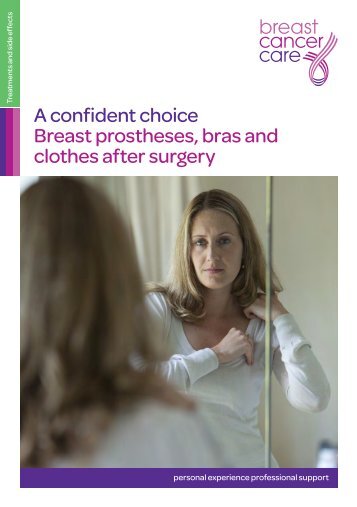 A confident choice Breast prostheses, bras and clothes - NHS Choices