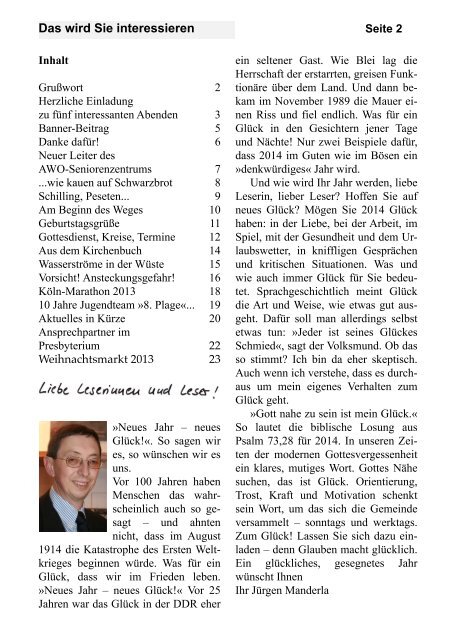Ausgabe 1/2014 - evangelisch-in-qi.de
