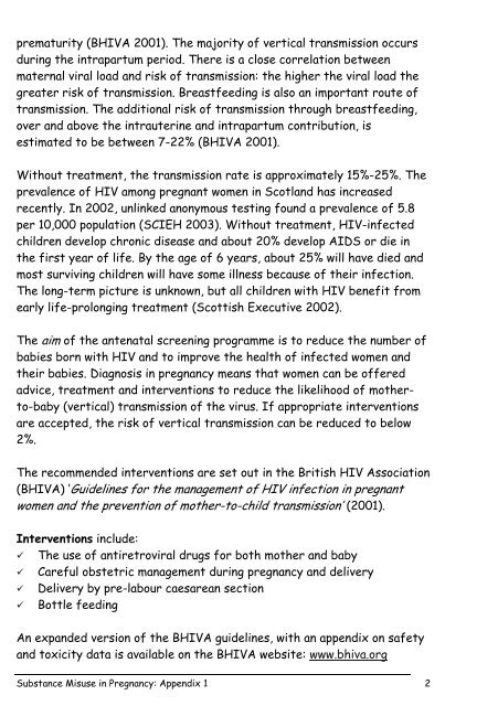 Substance Misuse in Pregnancy - NHS Lothian