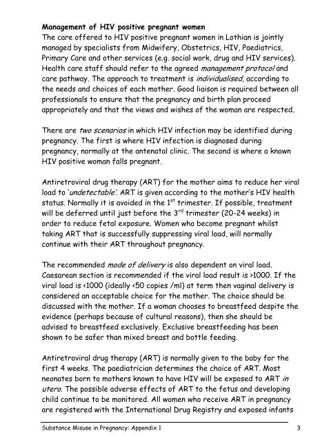 Substance Misuse in Pregnancy - NHS Lothian