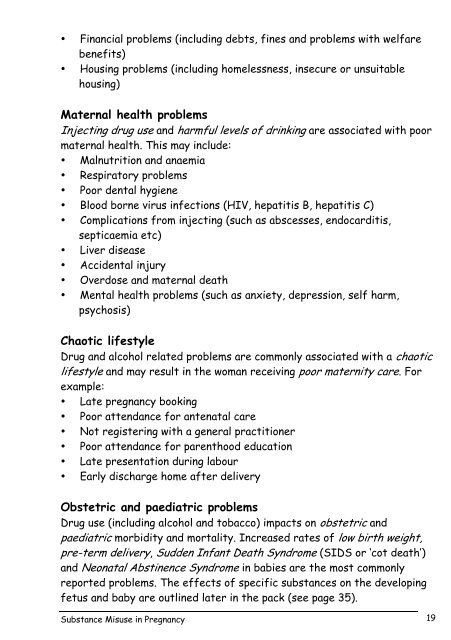 Substance Misuse in Pregnancy - NHS Lothian