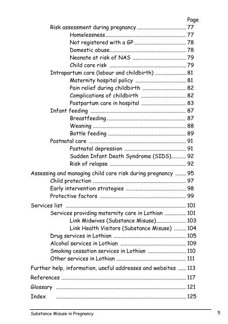 Substance Misuse in Pregnancy - NHS Lothian