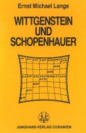 WITTGENSTEIN UND SCHOPENHAUER - Ernst Michael Lange