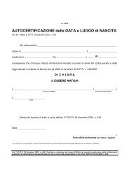 AUTOCERTIFICAZIONE della DATA e LUOGO di ... - Comune di Calco