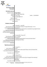 Curriculum Vitae aggiornato al 30/07/2010 - DragoTECH Informatica