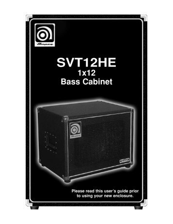SVT12HE 1x12 Bass Cabinet - Ampeg