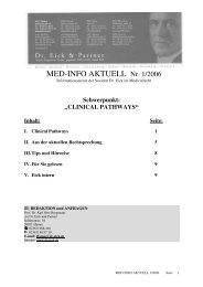 MED-INFO AKTUELL Nr. 1/2006 - Dr. Eick & Partner