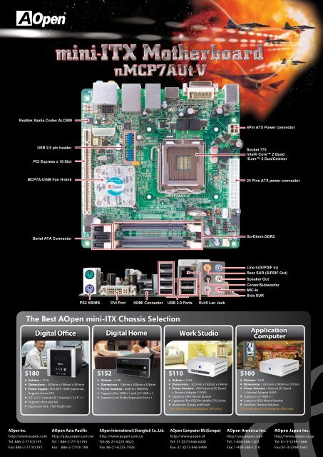 nMCP7AUt-V mini-ITX Motherboard The Worldwide ... - AOpen Partner