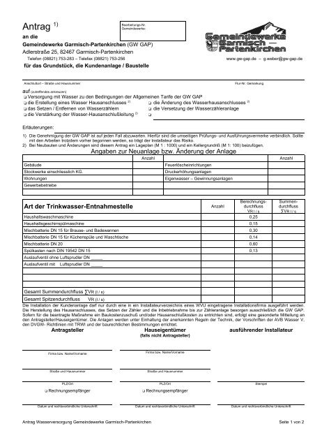 Antrag 1) - Gemeindewerke Garmisch-Partenkirchen