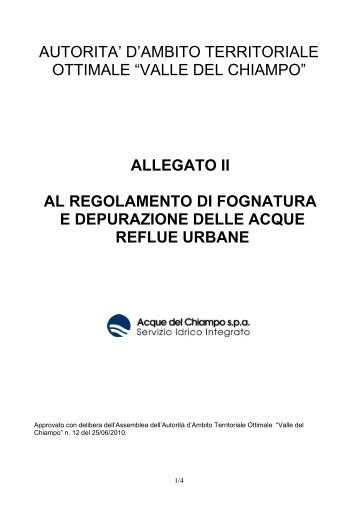 "Allegato II limiti di scarico".pdf - Acque del Chiampo SpA