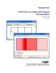 NISTIR 7251 CONTAM User Guide and Program Documentation