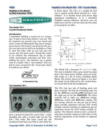 Heathkit CR-1 - Orange County Amateur Radio Club