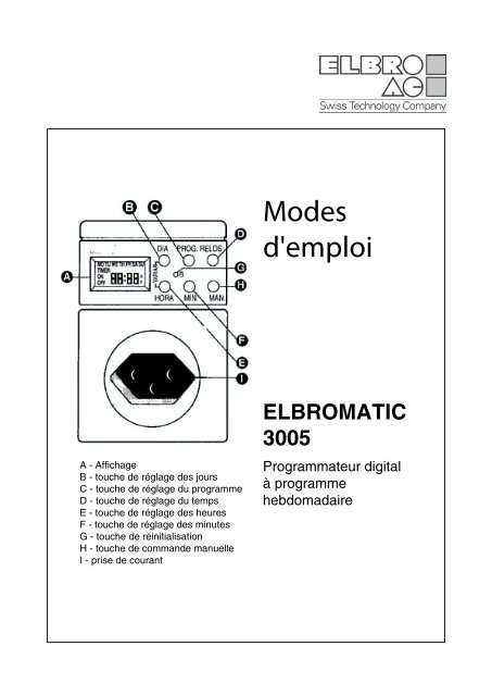 Fiche de contact - Elbro AG