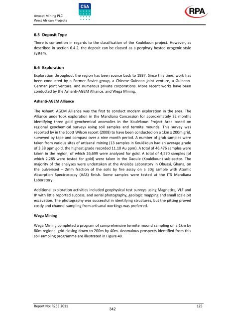 Avocet Mining PLC Prospectus December 2011