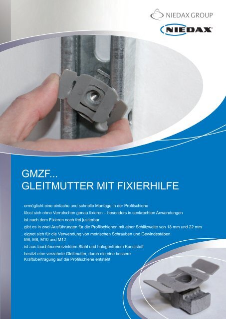 Niedax Gleitmutter GMZ M8 F