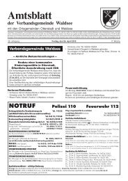 Kalenderwoche 17 - Verbandsgemeinde Waldsee