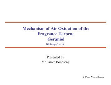 Mechanism of Air Oxidation of the Fragrance Terpene Geraniol