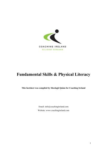 Fundamental Skills & Physical Literacy - Coaching Ireland