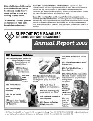 2002 Annual Report - Support for Families of Children with Disabilities