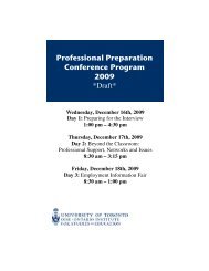 PPC Program - Ontario Institute for Studies in Education