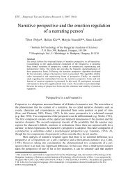 Narrative perspective and the emotion regulation of a narrating person