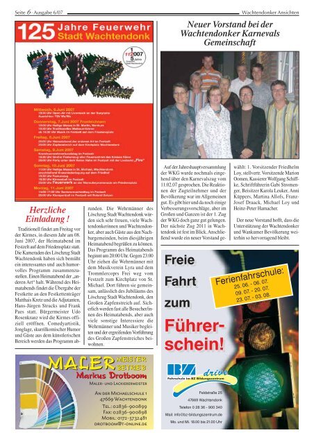 Ausgabe 6/2007 - Wachtendonk aktuell