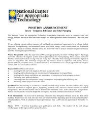 Intern – Irrigation Efficiency and Solar Pumping - Montana Water ...