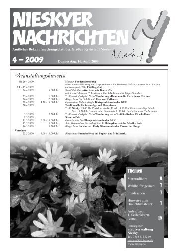 Amtsblatt April 2009 - Kreisstadt Niesky