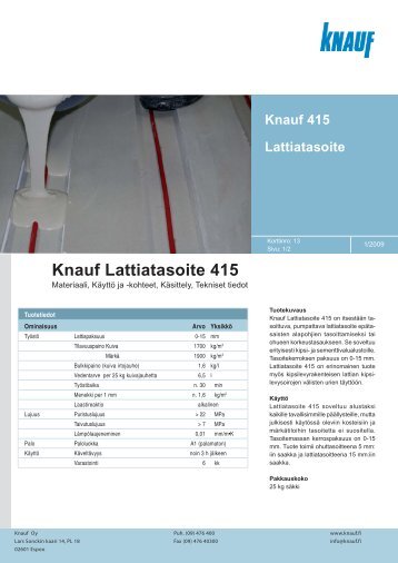 Knauf Lattiatasoite 415