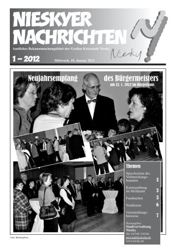 Amtsblatt Januar 2012 - Kreisstadt Niesky