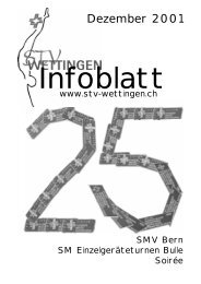Infoblatt Dezember 2001 - Turnverein STV Wettingen